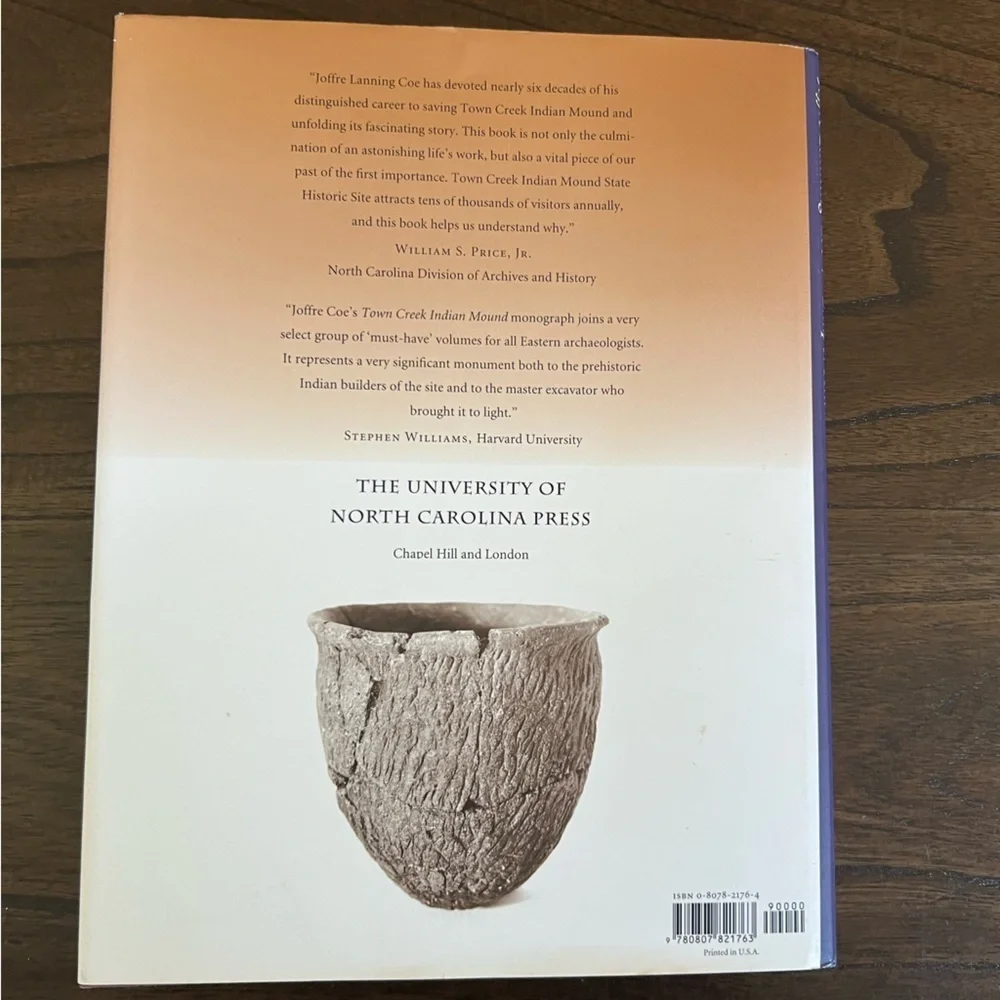 Town Creek Indian Mound Book by Joffre Lanning Coe - Brown Cover
